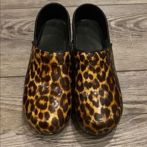 Sanita Leopard Print Clogs